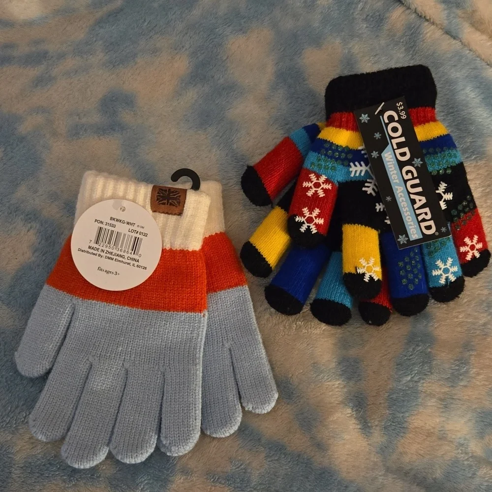 Two Pairs Of Kids Gloves